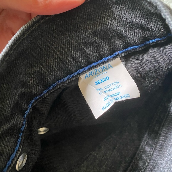 Mens Arizona Jean Company Dark Denim Jeans - Picture 2 of 4